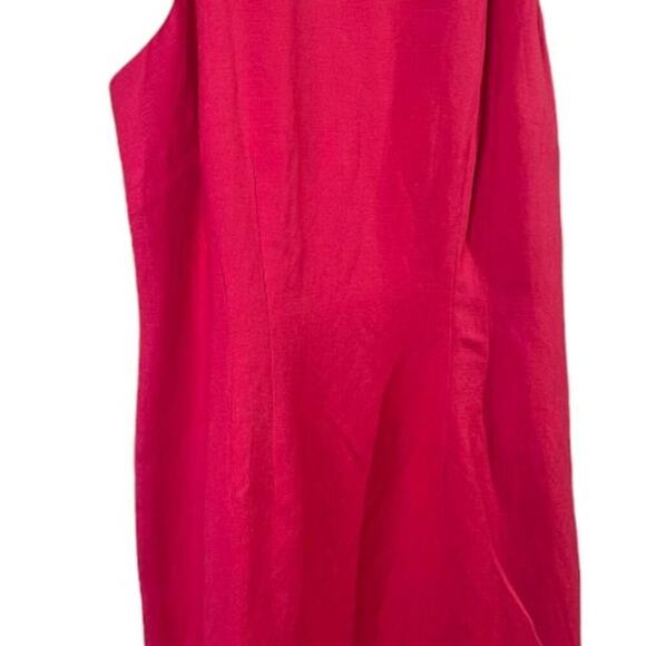 Jessica Howard Linen Sleeveless Midi Dress Accent Collar Size 14 New With Tags - Picture 3 of 10